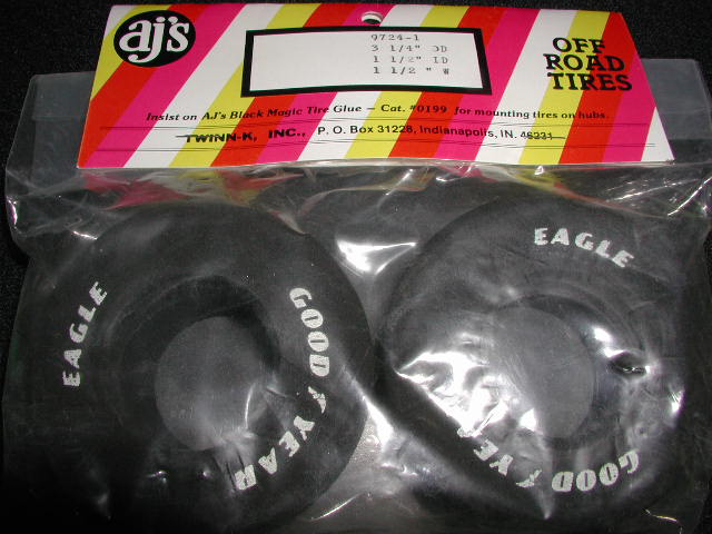 Twinn-K AJ's 9724-1 Sponge SLICK Rear Tire 1-1/2" ID x 3-1/4" OD x 1-1/2" W